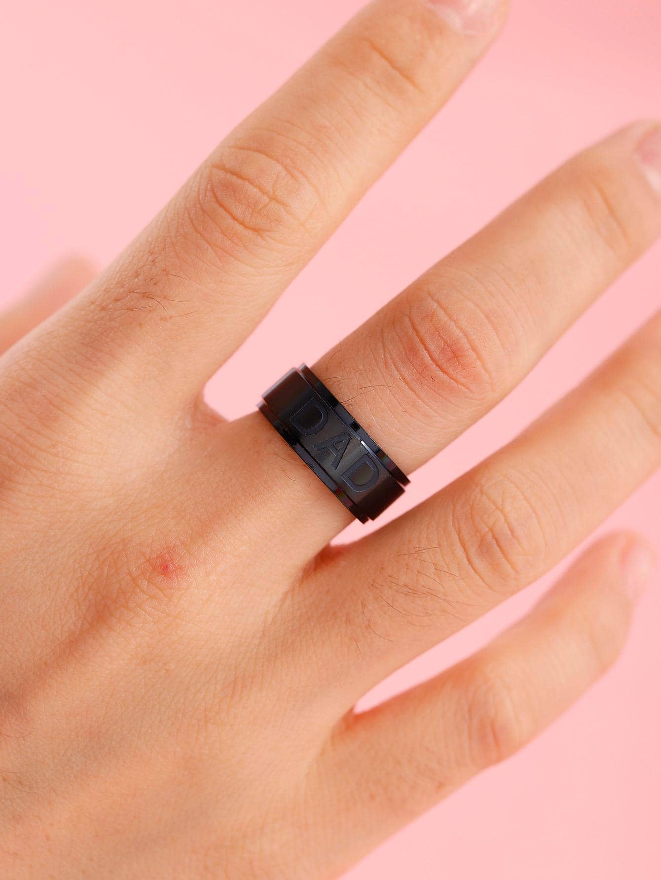 Men Letter Detail Ring