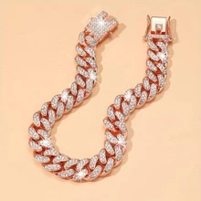 水鑽裝飾腳錬 - 玫瑰金 - 查看 2