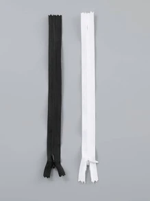 10入組DIY縫紉拉鍊 - 黑與白 - 查看 3