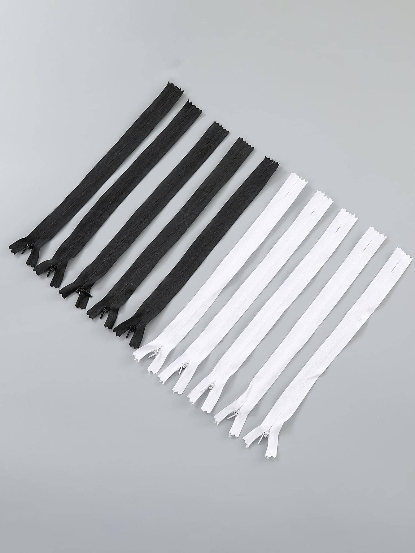 10入組DIY縫紉拉鍊 - 黑與白 - 查看 1
