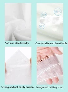 1 Màu Áo Gối Không Chất Độn, Hiện Đại Dùng Một Lần Vải Không Dệt Giường Gối Cho Phòng Ngủ, Tất Cả Các Mùa - trắng - Xem 2