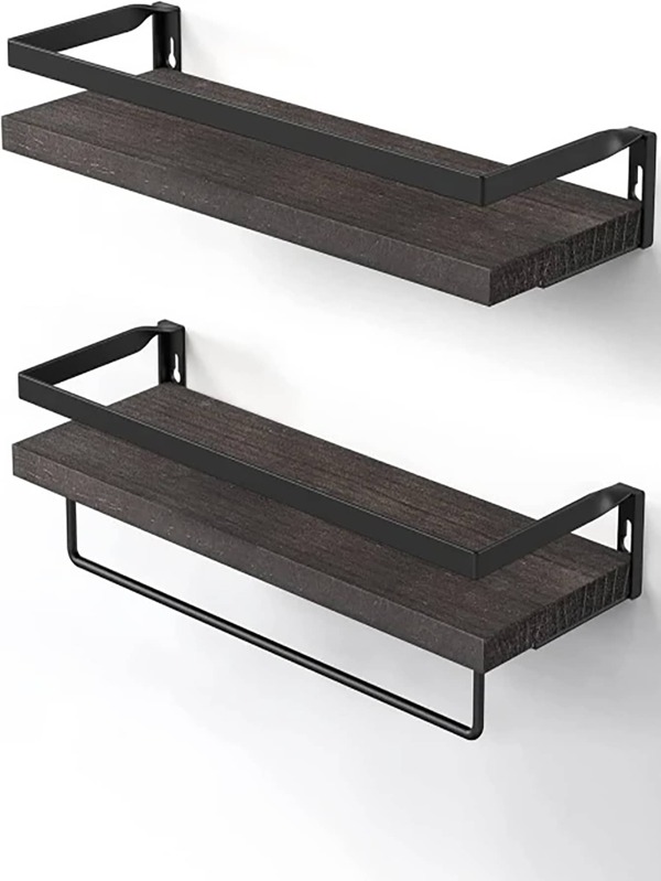 Floating Shelves for Wall Set of 2, Wall Mounted Storage Shelves with