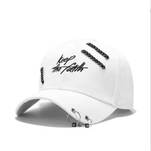 Men Letter Embroidered Baseball Cap Street - White - View 1