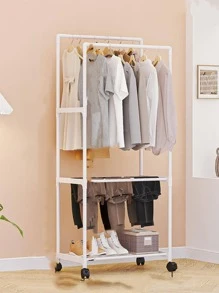 1pc Solid Color Drying Rack - White - View 1