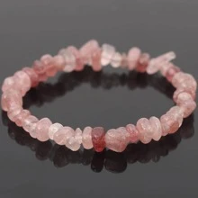 波西米亞天然水晶串珠手鏈適合女士適用於禮品 - 卡其色 - 查看 4