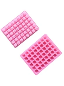 1 pieza Molde de silicona de bricolaje con diseño de letra - Rosa - Ver 2