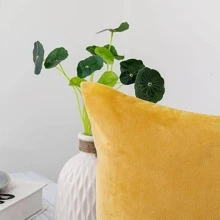 1 pieza Funda de cojín sin relleno unicolor - Amarillo - Ver 5