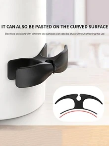 1/2pcs Solid Kitchen Appliance Cable Organizer - Black - View 2