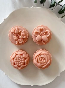 5入組花朵設計蛋糕按模具 - 白色 - 查看 3