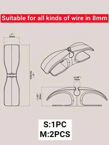 1/2pcs Solid Kitchen Appliance Cable Organizer - Black - View 4