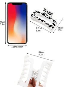 1 cái phụ nữ mô hình bò hình chữ nhật vuốt tóc thời trang để trang trí tóc - Nhiều màu - Xem 4