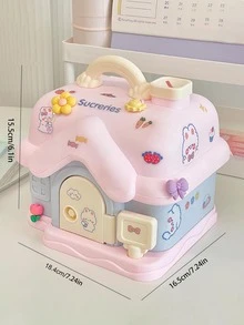 1pc House Shaped Pen Holder - Blue - View 3