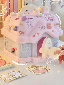 1pc House Shaped Pen Holder - Blue - View 2