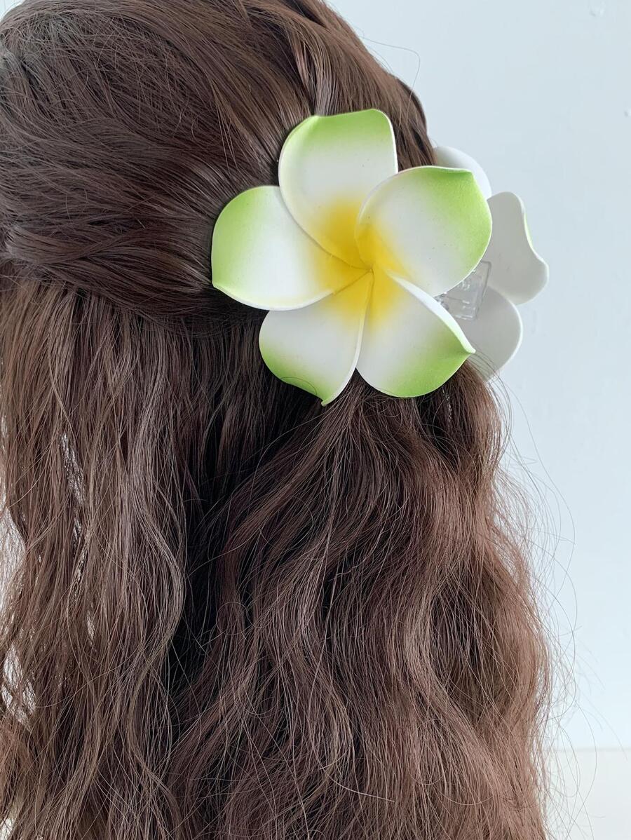 1 Máy Tính Nữ Ombre Thiết Kế Hoa Vuốt Tóc Dễ Thương Để Trang Trí Tóc Boho - màu xanh lá - Xem 1