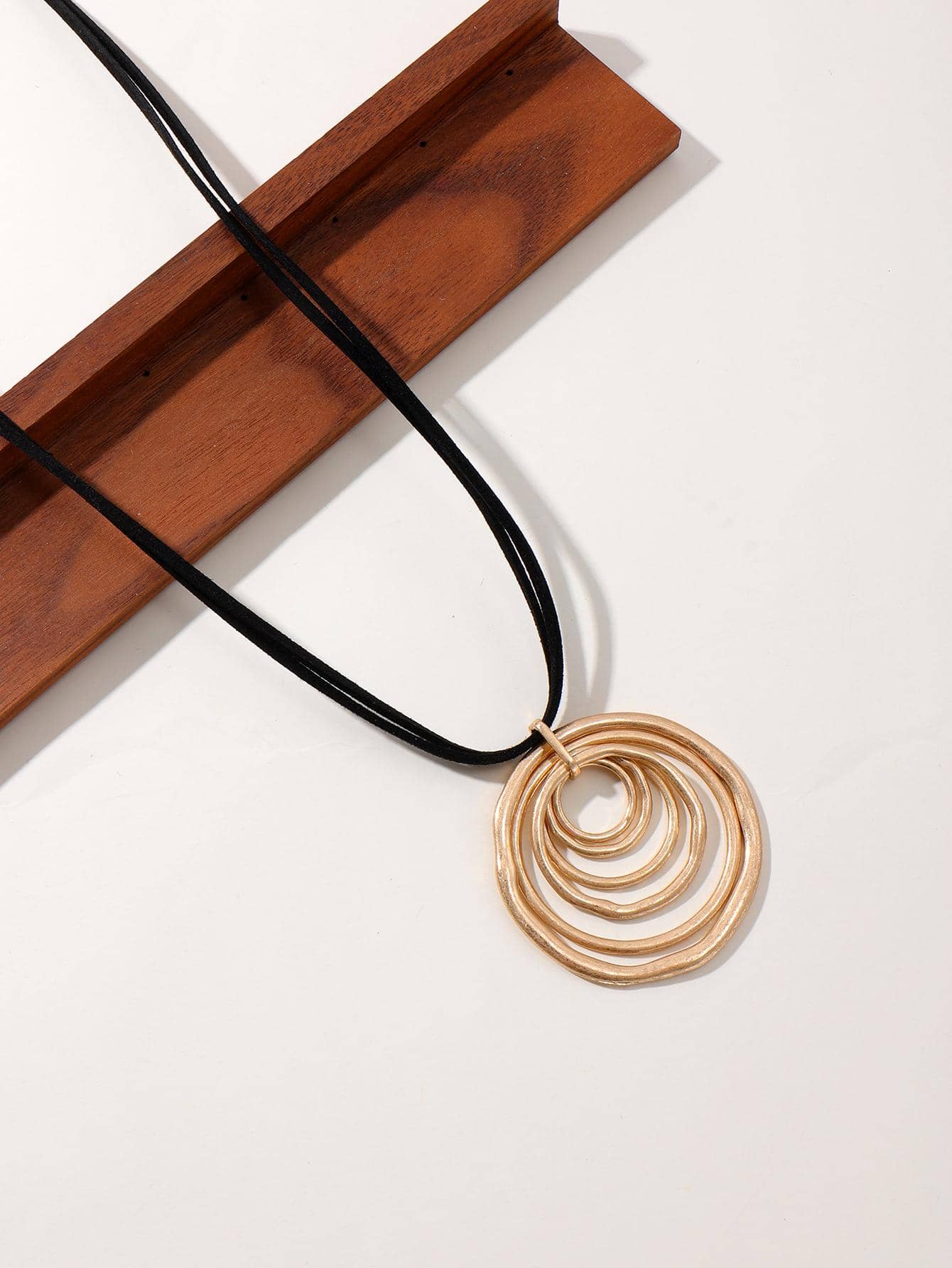 1 Thời Trang Hợp Kim Kẽm Xếp Lớp Hình Tròn Mặt Dây Chuyền Vòng Cổ Cho Nữ Trang Trí Hàng Ngày - Vàng - Xem 1