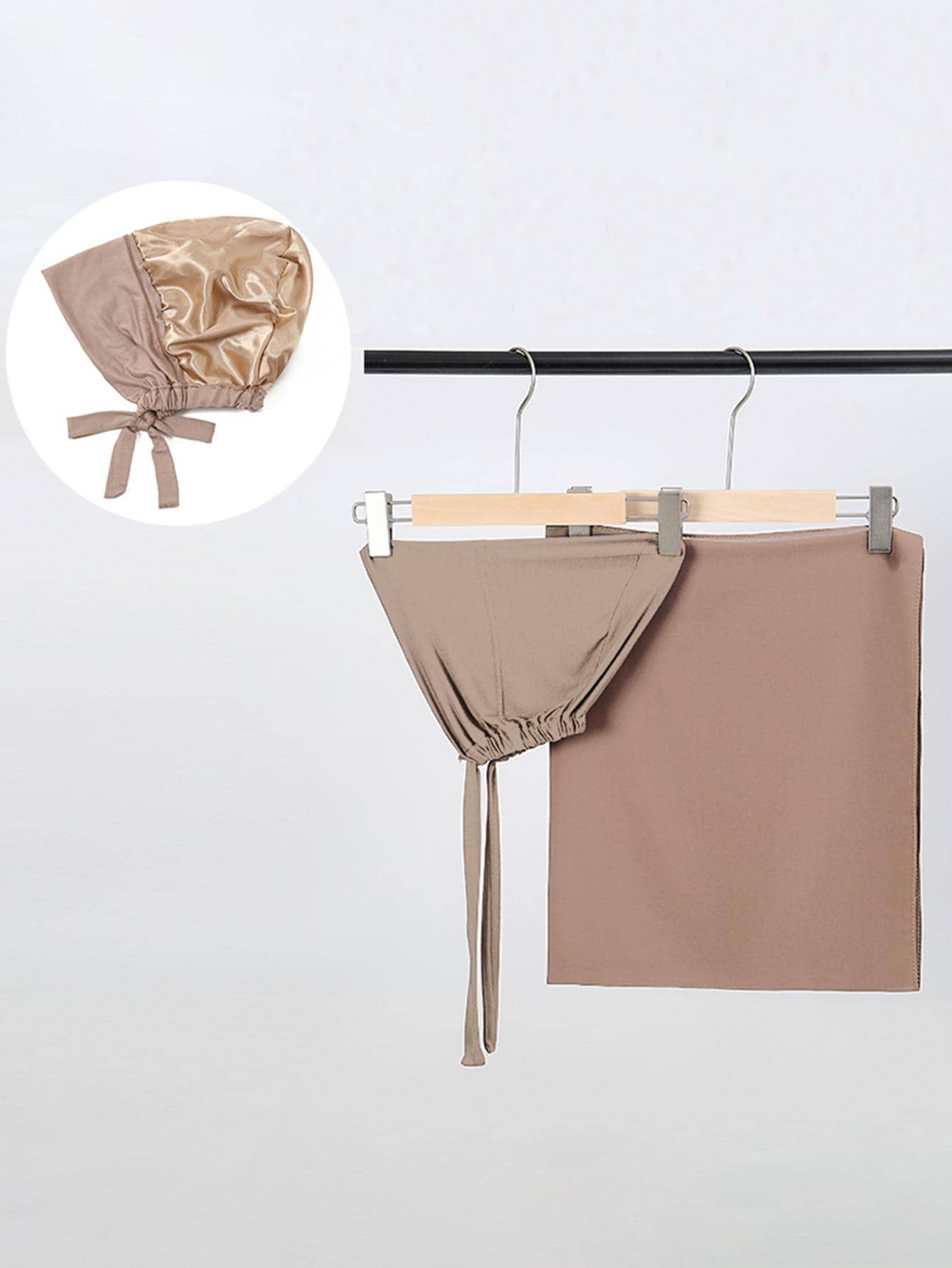 Women Solid Head Wrap & Scarf - Dusty Purple - View 1