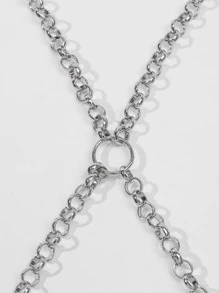 1pc Fashion Circle Decor Body Chain For Men For Body Decoration, For Jewelry Gift And Party
