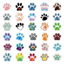 xiqixin 60pcs/set Paw Pattern Sticker, Creative Multi-purpose Decorative Sticker For DIY Craft, Hand Account Decoration - Multicolor - View 4