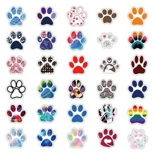 xiqixin 60pcs/set Paw Pattern Sticker, Creative Multi-purpose Decorative Sticker For DIY Craft, Hand Account Decoration - Multicolor - View 3