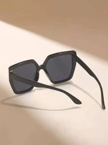 زوج من النظارات ذات الإطار المربع الكبير الأسود للنساء والرجال، مناسبة للصيد والسفر والرياضة والقيادة والشاطئ والمهرجانات والعطلات والشارع والأنشطة الخارجية والحفلات - الأسود - مشاهدة 5