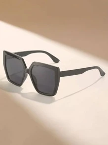 زوج من النظارات ذات الإطار المربع الكبير الأسود للنساء والرجال، مناسبة للصيد والسفر والرياضة والقيادة والشاطئ والمهرجانات والعطلات والشارع والأنشطة الخارجية والحفلات - الأسود - مشاهدة 4