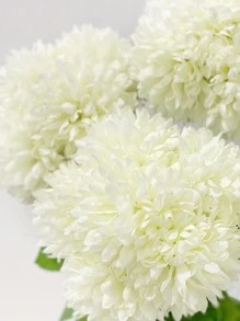 1pc Artificial Flower Bouquet, Modern Artificial Flower Bundle For Wedding, Home Decor - White - View 4