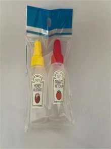 2入組迷你醬汁擠壓瓶 - 彩色 - 查看 1