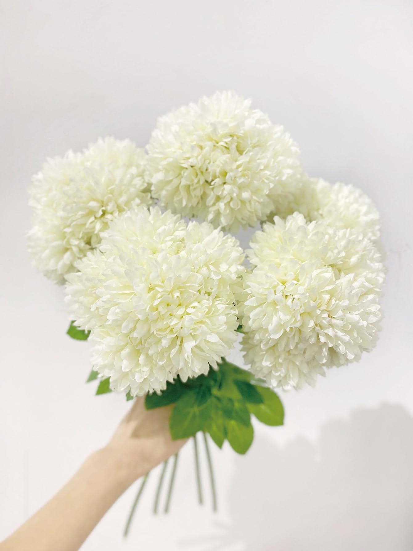 1pc Artificial Flower Bouquet, Modern Artificial Flower Bundle For Wedding, Home Decor - White - View 1