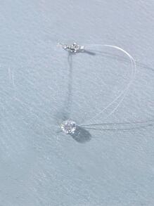 1pc Exquisite Cubic Zirconia Pendant Necklace For Women For Daily Decoration