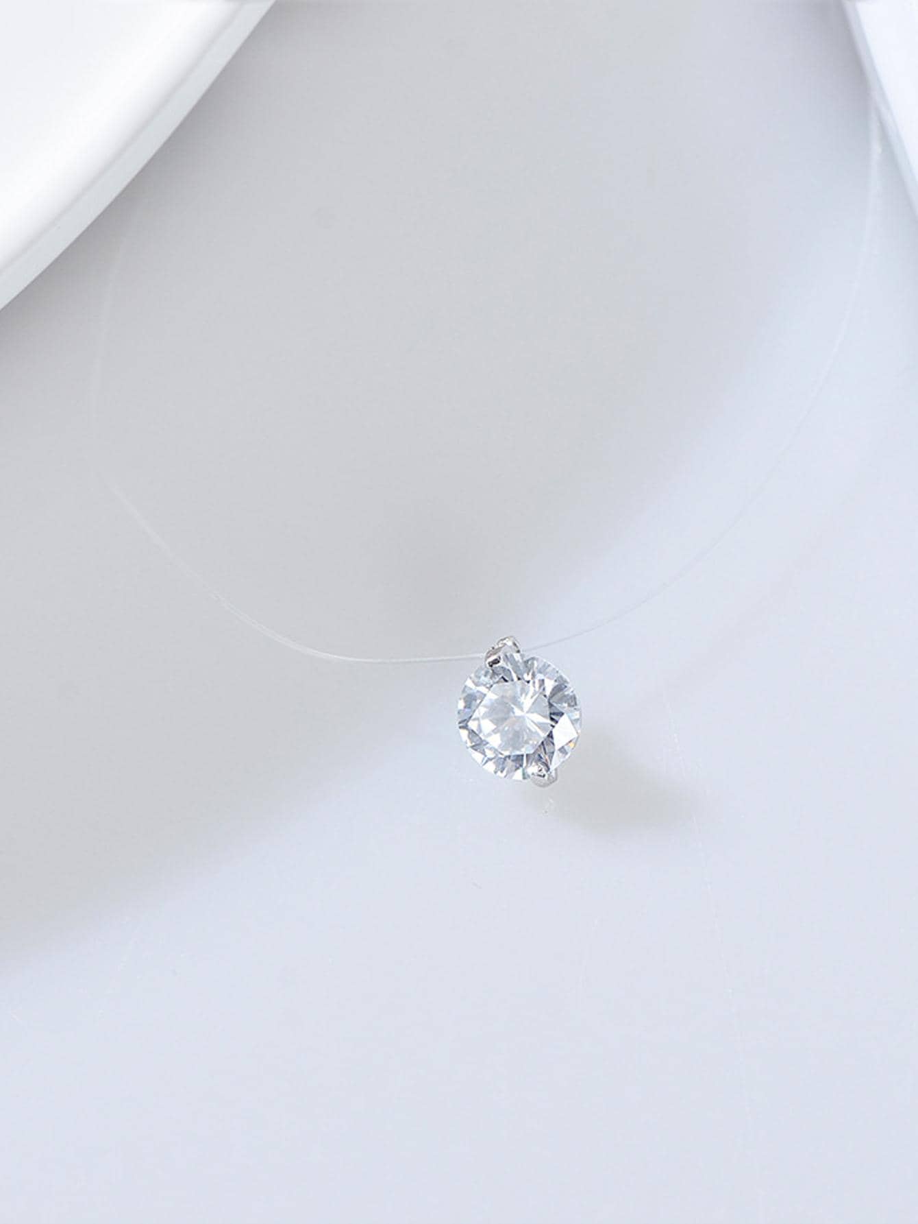 1pc Exquisite Cubic Zirconia Pendant Necklace For Women For Daily Decoration