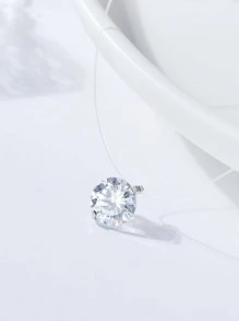 1pc Exquisite Cubic Zirconia Pendant Necklace For Women For Daily Decoration