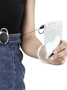 1pc Clear Card Cover, Simple Waterproof Portable Card Holder For Office Worker, Student Back To School