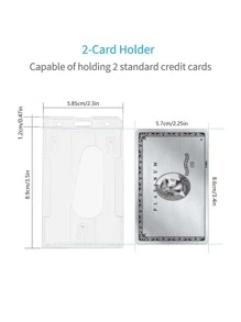 1pc Clear Card Cover, Simple Waterproof Portable Card Holder For Office Worker, Student Back To School