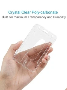 1pc Clear Card Cover, Simple Waterproof Portable Card Holder For Office Worker, Student Back To School