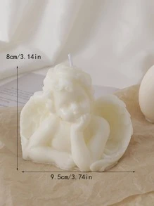 1 ngọn nến thiết kế thiên thần - trắng - Xem 4