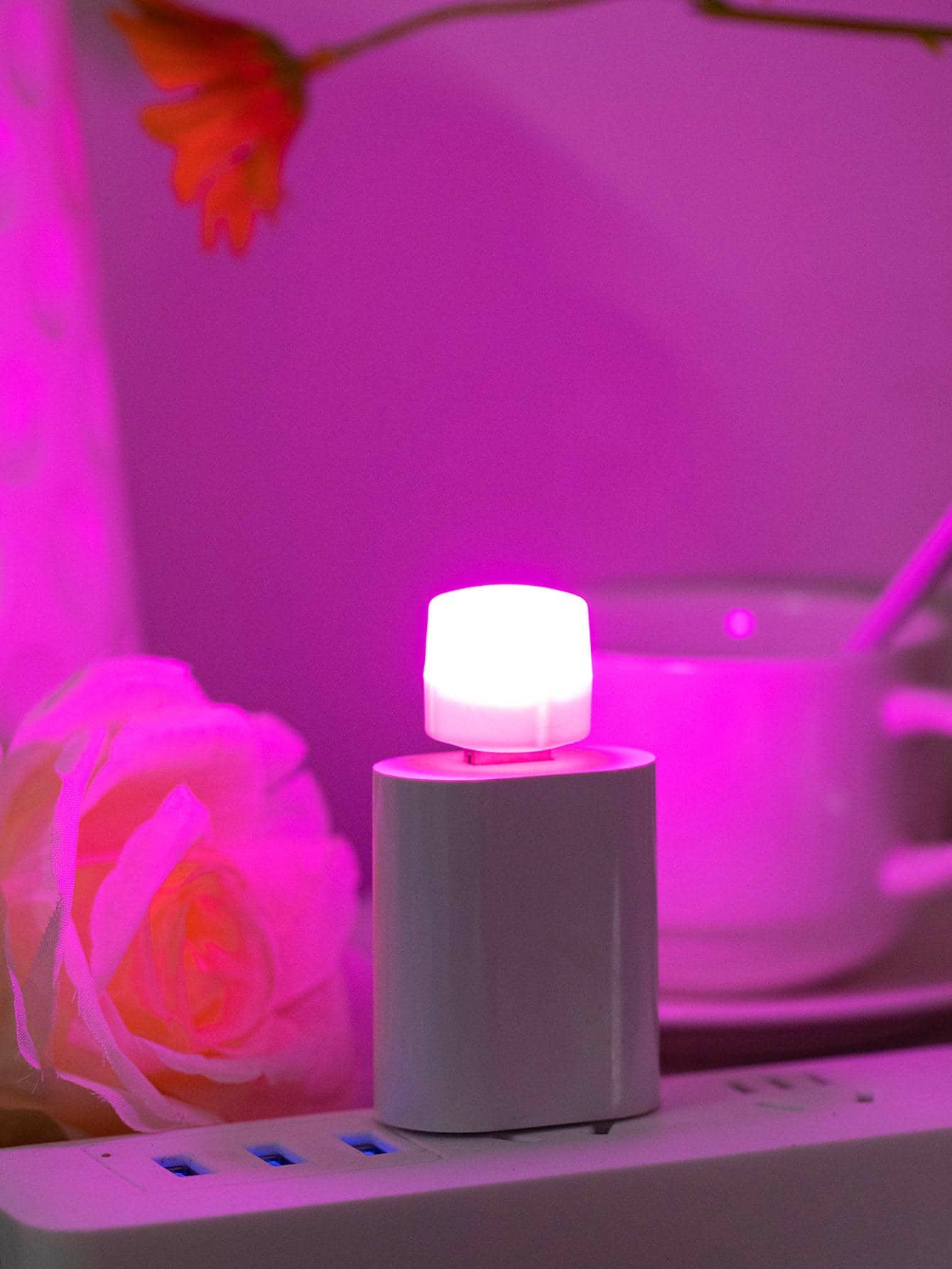 1 bộ đèn ngủ bằng nhựa, đèn ngủ LED hiện đại cho gia đình