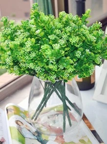 1pc Artificial Potted Plant, Simple Mini Fake Potted Succulents For Desk, Home Decoration - Green - View 3