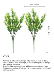 1pc Artificial Potted Plant, Simple Mini Fake Potted Succulents For Desk, Home Decoration - Green - View 2