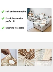 1 pieza Funda de cojín para asiento de sofá con estampado de dibujo - Multicolor - Ver 6