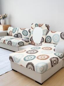 1 pieza Funda de cojín para asiento de sofá con estampado de dibujo - Multicolor - Ver 2