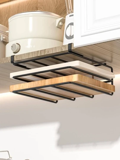 双层厨房橱柜门挂架、砧板架、壁挂式储物架