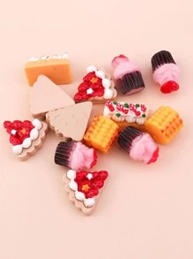 10入組/套隨機蛋糕裝飾DIY首飾配件 - 彩色 - 查看 6