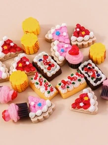 10入組/套隨機蛋糕裝飾DIY首飾配件 - 彩色 - 查看 4