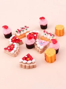 10入組/套隨機蛋糕裝飾DIY首飾配件 - 彩色 - 查看 7