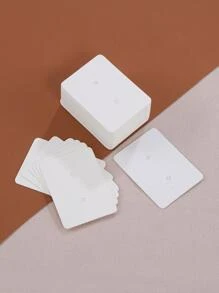 50pcs/set Plain Jewelry Storage Card - White - View 1