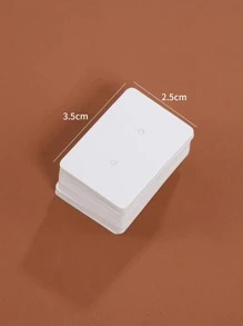 50pcs/set Plain Jewelry Storage Card - White - View 3