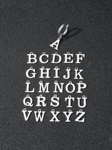 1pc Men Letter Drop Earring, For Jewelry Gift And Party - Silver - View 2