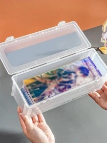 1 stuk transparante zichtbaarheidsbadge van acryl, multifunctionele opbergdoos