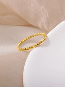 扭結設計戒指 - 金黃色 - 查看 3
