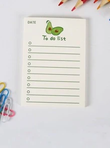 1 Gói Họa Tiết Trái Cây Ngẫu Nhiên Bảng Ghi Nhớ, Di Động Đơn Giản Có Thể Viết Được Giấy Ghi Chú Cho Văn Phòng, Trường Học, Sinh Viên - trắng - Xem 8